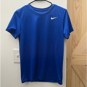 Blue nike dri-fit tee